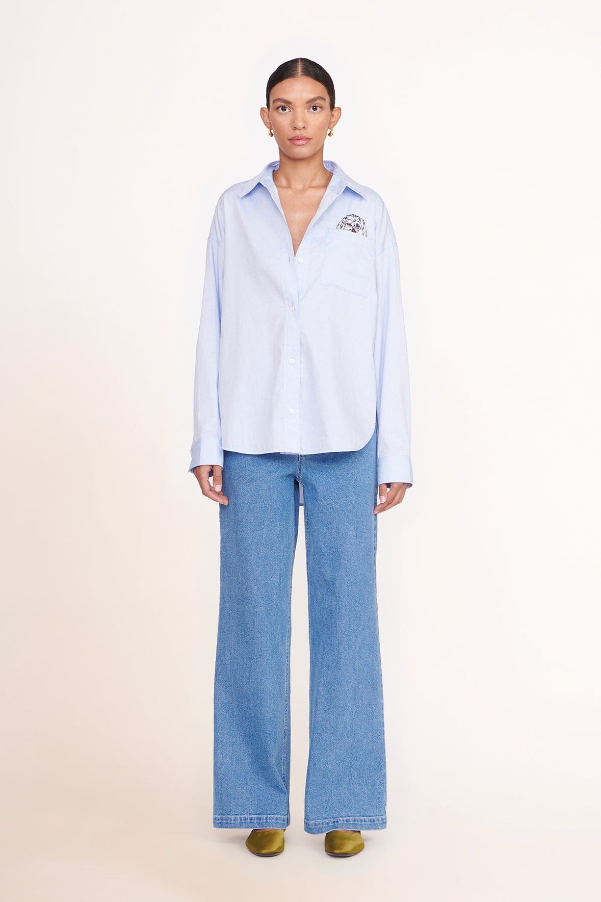 CUSTOM Kmsumu x C.BONZ CLASSIC OVERSIZED SHIRT | OXFORD BLUE